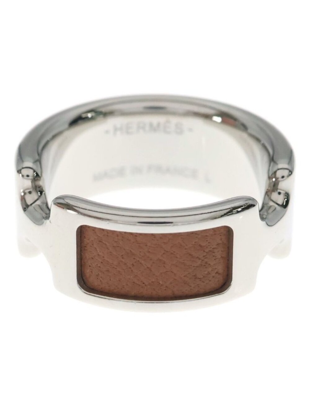 Hermes Olympe PM Ring Silver Brown